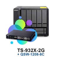 QNAP TS-932X-2G + QSW-1208-8C