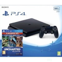 PS4 Konzole 500GB Slim + Uncharted Collection HITS