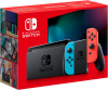 Nintendo Switch console with neon blue&red Joy-Con