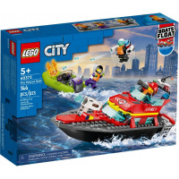 LEGO CITY 60373 Hasicska záchranná lod a clun